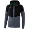 erima Squad Präsentationsjacke mit Kapuze black/slate grey S