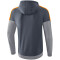 erima Squad Präsentationsjacke mit Kapuze slate grey/monument grey/new orange S