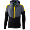 erima Squad Pr&auml;sentationsjacke mit Kapuze slate grey/black/yellow L