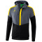 erima Squad Präsentationsjacke mit Kapuze slate grey/black/yellow XL