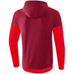 erima Squad Pr&auml;sentationsjacke mit Kapuze bordeaux/red XL