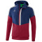 erima Squad Präsentationsjacke mit Kapuze new navy/bordeaux/silver grey S