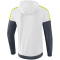 erima Squad Pr&auml;sentationsjacke mit Kapuze white/slate grey/bio lime L