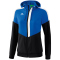 erima Squad Pr&auml;sentationsjacke mit Kapuze Damen new royal/black/white 34