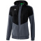 erima Squad Präsentationsjacke mit Kapuze Damen black/slate grey 44