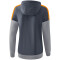 erima Squad Präsentationsjacke mit Kapuze Damen slate grey/monument grey/new orange 34