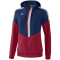 erima Squad Präsentationsjacke mit Kapuze Damen new navy/bordeaux/silver grey 34