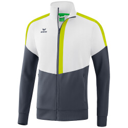 erima Squad Trainingsjacke white/slate grey/bio lime S