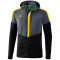 erima Squad Trainingsjacke mit Kapuze slate grey/black/yellow L