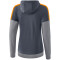 erima Squad Trainingsjacke mit Kapuze Damen slate grey/monument grey/new orange 34