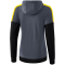 erima Squad Trainingsjacke mit Kapuze Damen slate grey/black/yellow 34