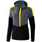 erima Squad Trainingsjacke mit Kapuze Damen slate grey/black/yellow 42