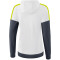 erima Squad Trainingsjacke mit Kapuze Damen white/slate grey/bio lime 34