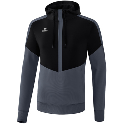 erima Squad Hoodie black/slate grey 140