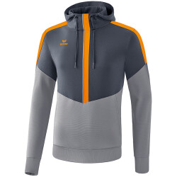 erima Squad Hoodie slate grey/monument grey/new orange S