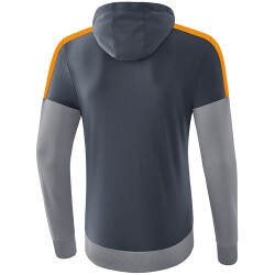 erima Squad Hoodie slate grey/monument grey/new orange S