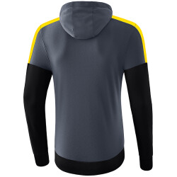 erima Squad Hoodie slate grey/black/yellow S