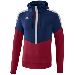 erima Squad Hoodie new navy/bordeaux/silver grey S