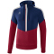 erima Squad Hoodie new navy/bordeaux/silver grey S