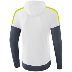 erima Squad Hoodie white/slate grey/bio lime S