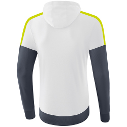 erima Squad Hoodie white/slate grey/bio lime L