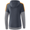 erima Squad Hoodie Damen slate grey/monument grey/new orange 34