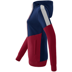 erima Squad Hoodie Damen new navy/bordeaux/silver grey 34