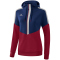 erima Squad Hoodie Damen new navy/bordeaux/silver grey 34