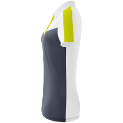 erima Squad Funktions-Poloshirt Damen white/slate grey/bio lime 34