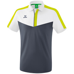 erima Squad Funktions-Poloshirt white/slate grey/bio lime S