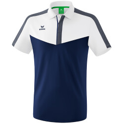 erima Squad Funktions-Poloshirt white/new navy/slate grey S