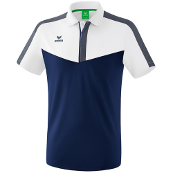 erima Squad Funktions-Poloshirt white/new navy/slate grey...