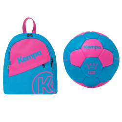 Kempa Leo Handball + Rucksack Set Kinder kempablau/pink 1
