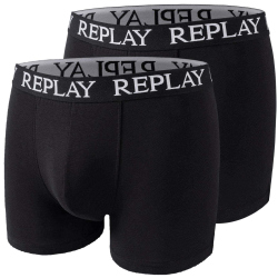 2er Pack REPLAY Basic Boxershorts Herren black/black S