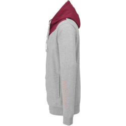 Kempa Core 2.0 Kapuzenjacke dark grau melange/deep rot 116