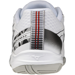 Mizuno Stealth Star 3 Handballschuhe 59 - white/black/fiery red 36.5