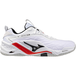 Mizuno Wave Stealth Neo 2 Handballschuhe 59 - white/black/fiery red 46.5