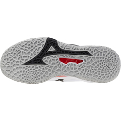 Mizuno Wave Stealth Neo 2 Handballschuhe 59 - white/black/fiery red 46.5