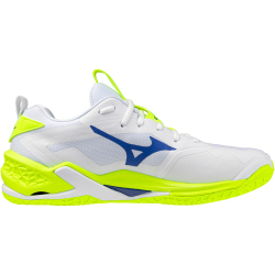 Mizuno Wave Stealth Neo 2 Handballschuhe 39 - white/lightning yellow/dazzling blue 46.5