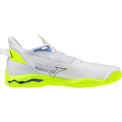 Mizuno Wave Mirage 5 Handballschuhe 39 - white/lightning yellow/dazzling blue 50