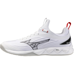 Mizuno Wave Luminous 3 Korfballschuhe 59 - white/black/fiery red 48.5