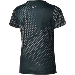 Mizuno Core Graphic Laufshirt Damen 90 - black/gray XS