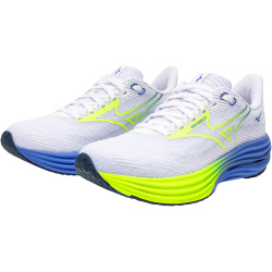 Mizuno Wave Rider 29 Laufschuhe Damen 71 - white/lightning yellow/ultramarine 35