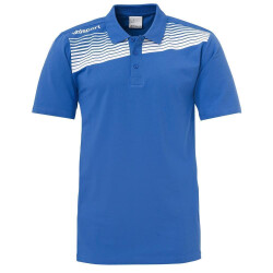 uhlsport Liga 2.0 Poloshirt Azurblau/Weiß 140