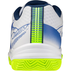 Mizuno Break Shot 5 CC Tennisschuhe 20 - white/dazzling blue/lightning yellow 38.5