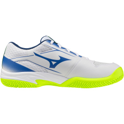 Mizuno Break Shot 5 CC Tennisschuhe 20 - white/dazzling blue/lightning yellow 44.5