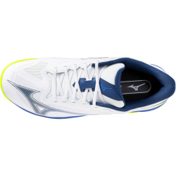 Mizuno Wave Exceed Court CC Tennisschuhe Herren 20 - white/dazzling blue/lightning yellow 40