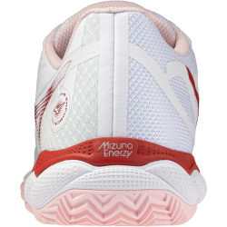 Mizuno Wave Enforce Court CC Tennisschuhe Damen 62 - white/pinkesque/barbados cherry 38.5
