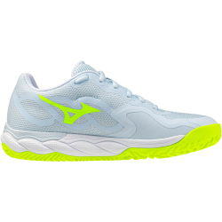 Mizuno Wave Enforce Court CC Tennisschuhe Damen 20 - ice water/lightning yellow/ancient water 38.5