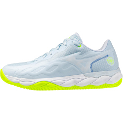 Mizuno Wave Enforce Court CC Tennisschuhe Damen 20 - ice water/lightning yellow/ancient water 38.5